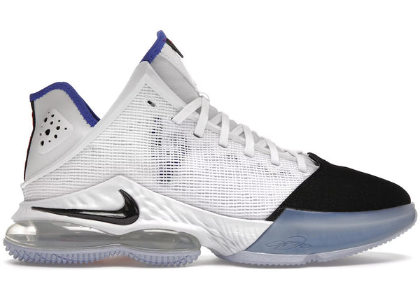 Nike LeBron 19 Low White Medium Blue Siren Red Black