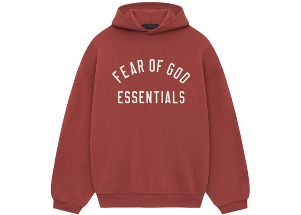 Fear of God Essentials Fleece Hoodie Crimson