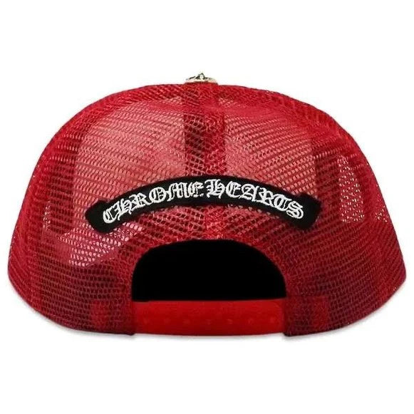 Chrome Hearts Eyechart Trucker Hat Red