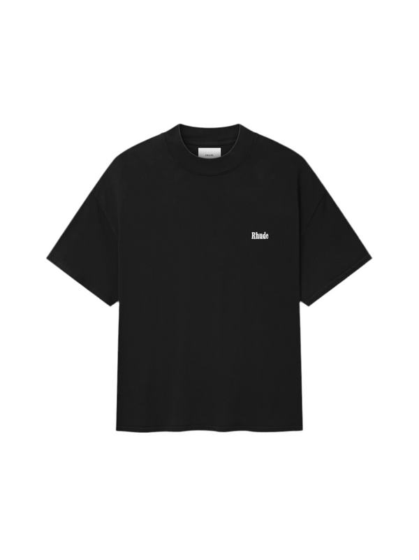 Rhude Classique Mock Neck Tee Black