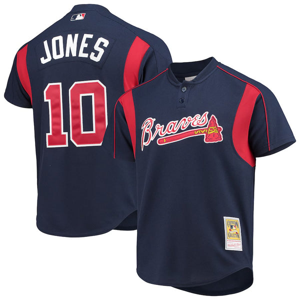 Mitchell & Ness Chipper Jones Navy Atlanta Braves Cooperstown Collection 2003 Authentic Batting Practice Player Jersey