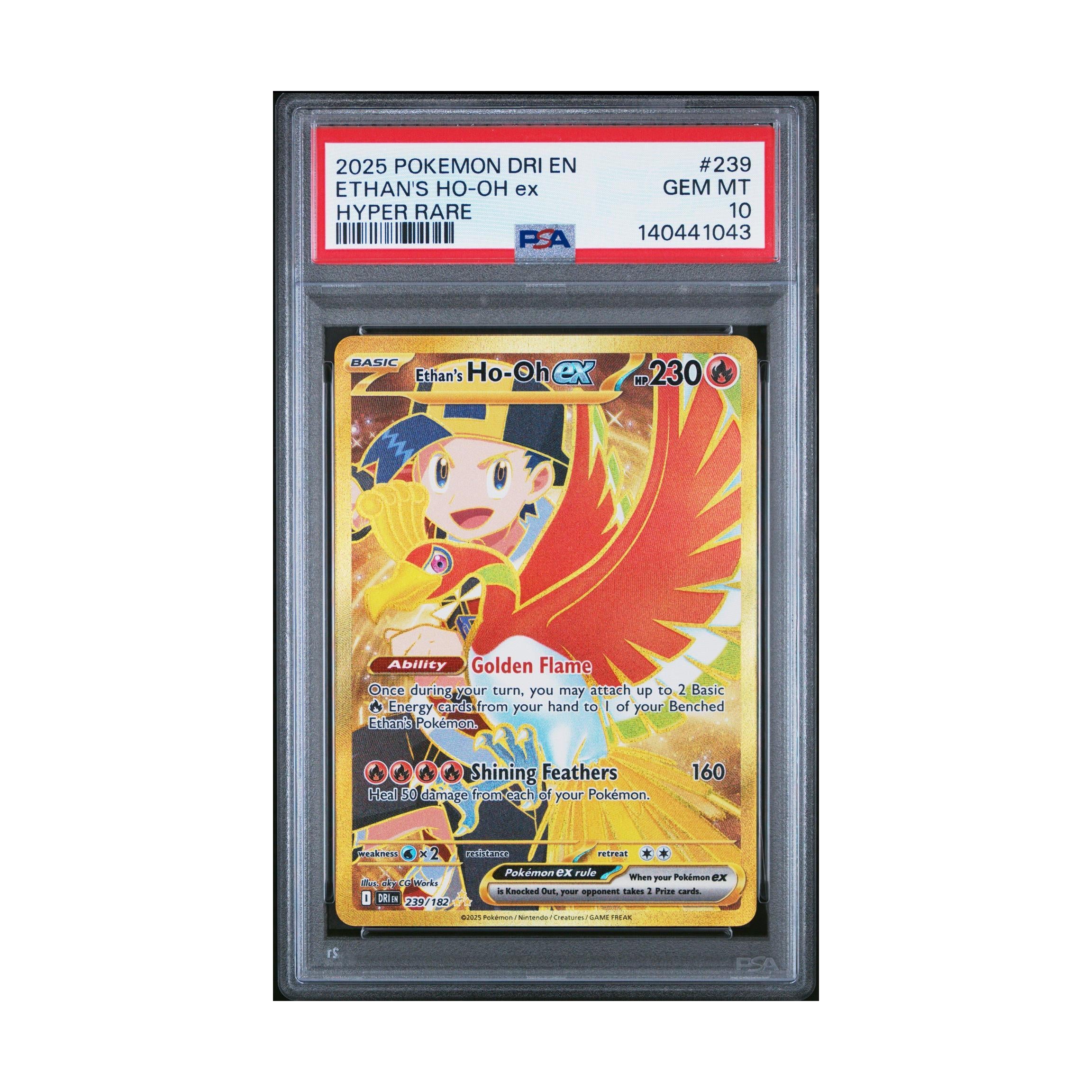 2025 Pokémon Dri En Ethan’s Ho-Oh Ex PSA 10