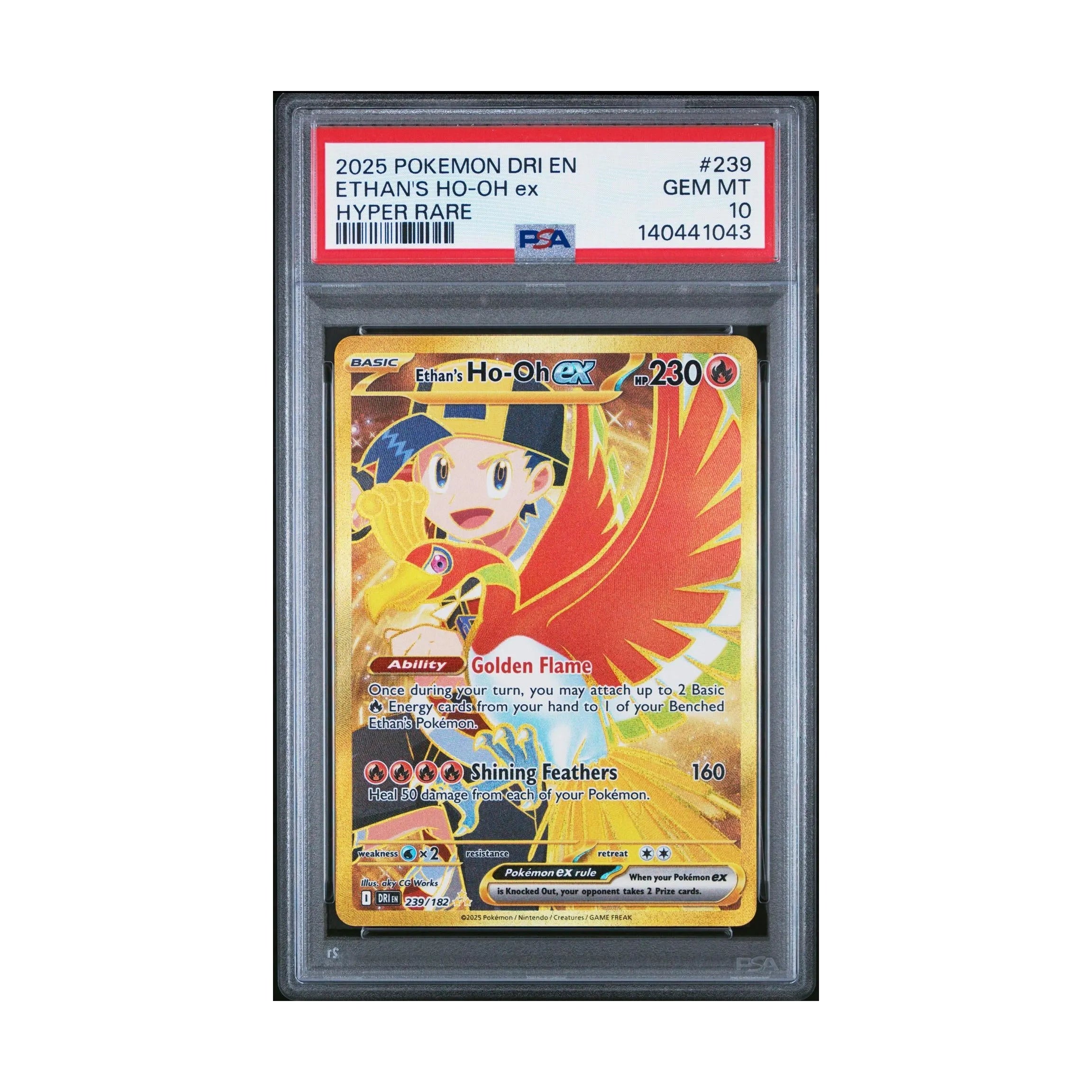 2025 Pokémon Dri En Ethan’s Ho-Oh Ex PSA 10