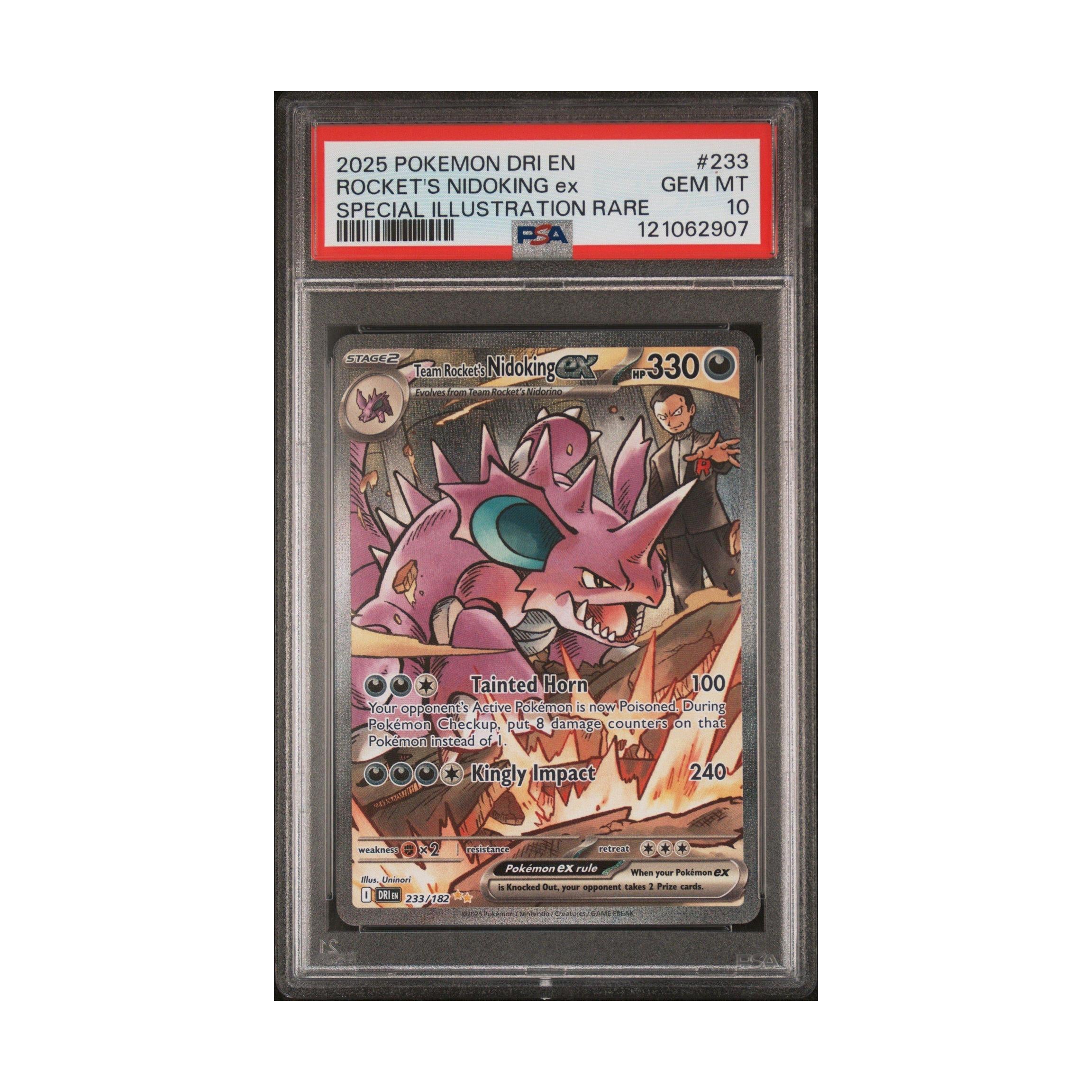 2025 Pokémon Dri En Rocket’s Nidoking Ex PSA 10