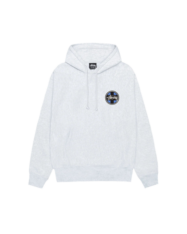 Stussy Cross Dot Hoodie Ash Heather