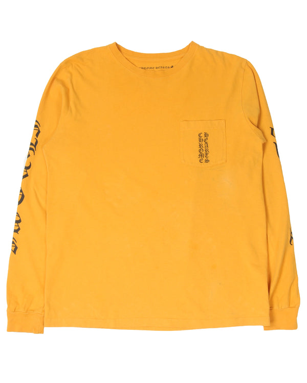 Chrome Hearts Vertical Logo Yellow Longsleeve