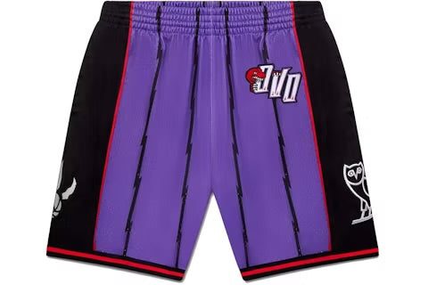 OVO Mitchell And Ness '95 Raptors Basketball Short Purple/Black
