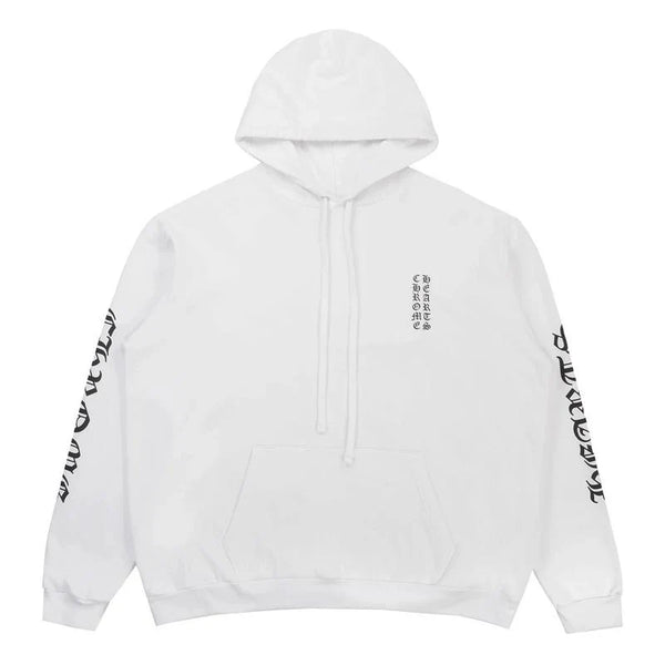 Chrome Hearts Vertical Logo Hoodie White