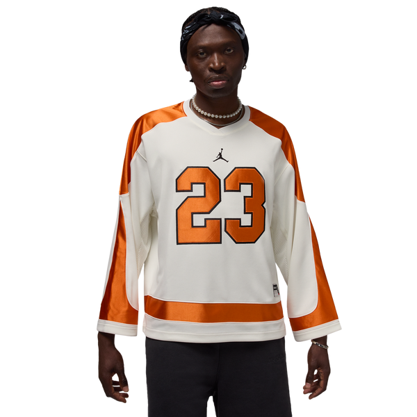 Nike Jordan Brooklyn Collegiate Hockey Jersey Sail/Orange