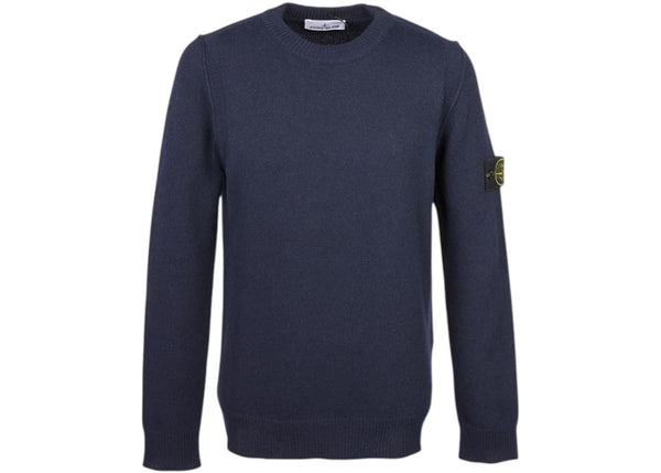 Stone Island Lambswool Crewneck Knit Navy