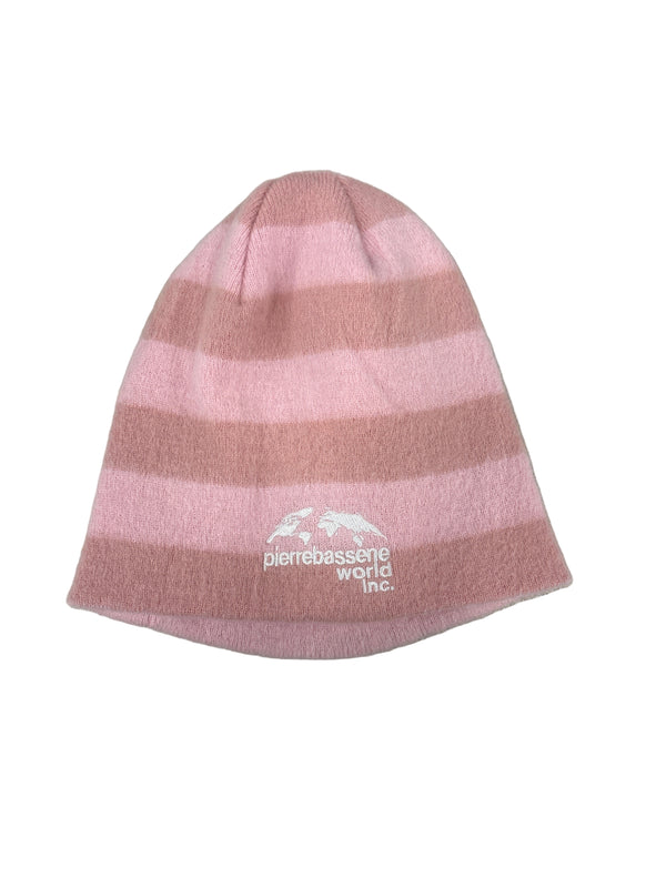 Pierre Bassene World Stripped Mohair Beanies℗ Pink