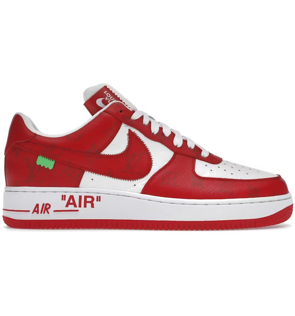 Louis Vuitton Nike Air Force 1 Low By Virgil Abloh White Red