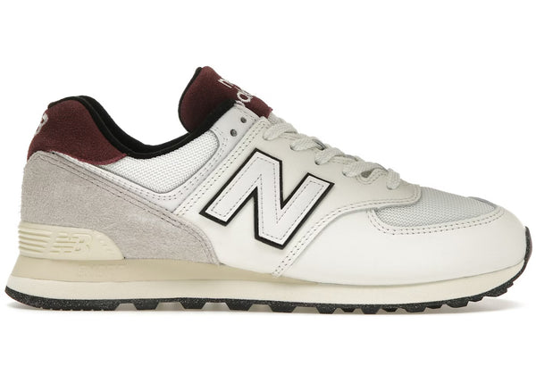 New Balance 574 White Burgundy