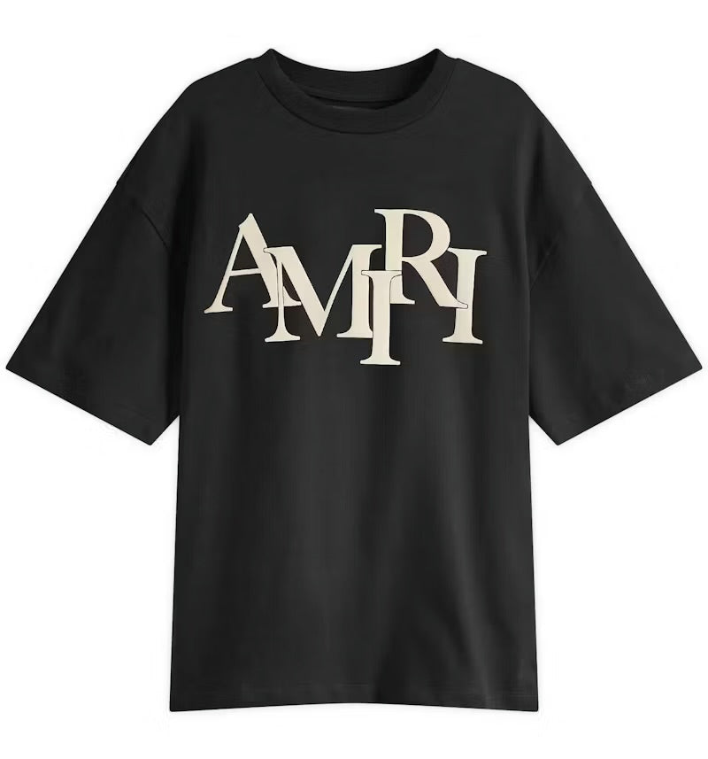 AMIRI Staggered-Logo T-Shirt in Black