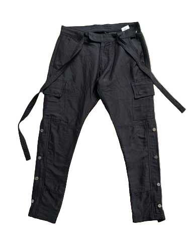 mnml Snap Zipper Straight Cargo Pants Black