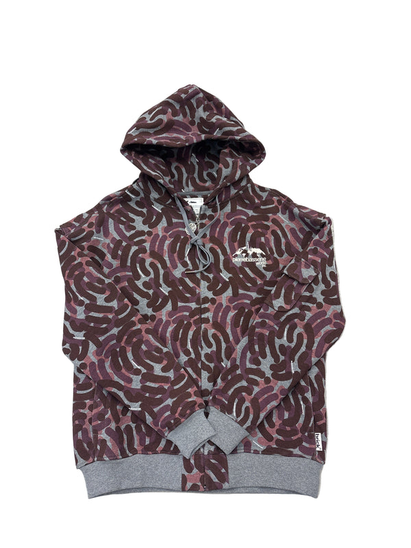 Pierre Bassene World Signature Zip Concrete Camo℗ Burgundy