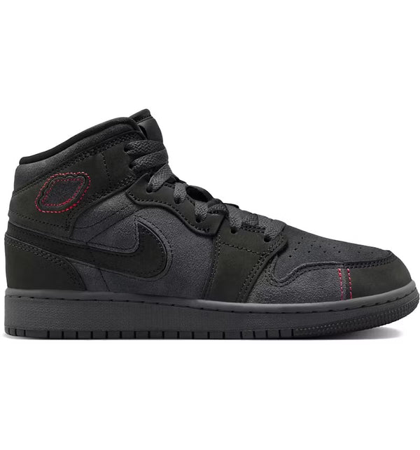 Jordan 1 Mid SE Dark Smoke Red (GS)