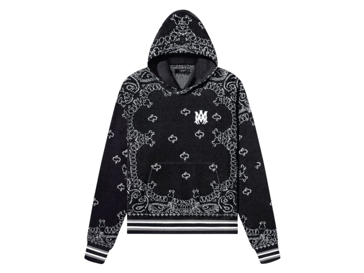 AMIRI Black Bandana B-Ball Hoodie