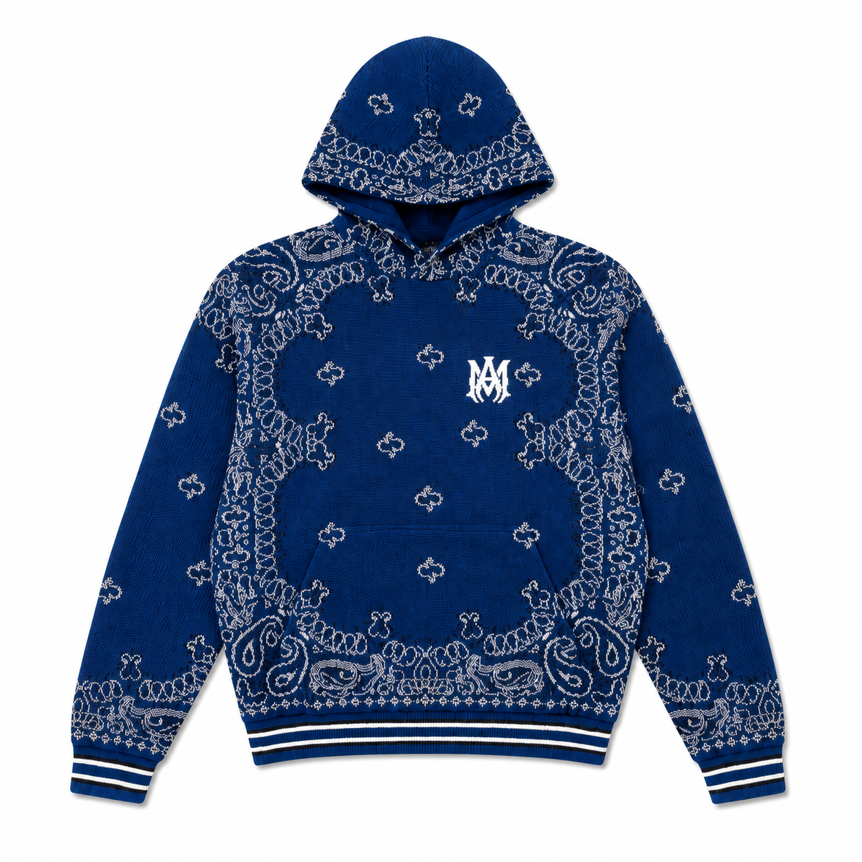 AMIRI Blue Bandana B-Ball Hoodie