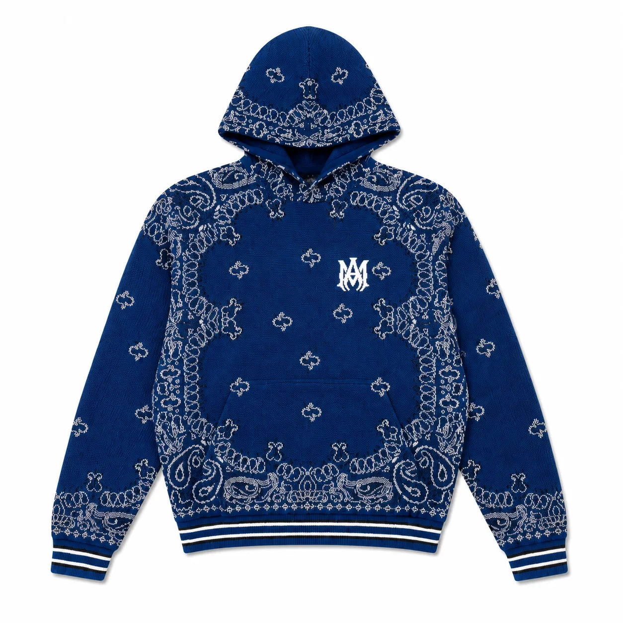 AMIRI Blue Bandana B-Ball Hoodie
