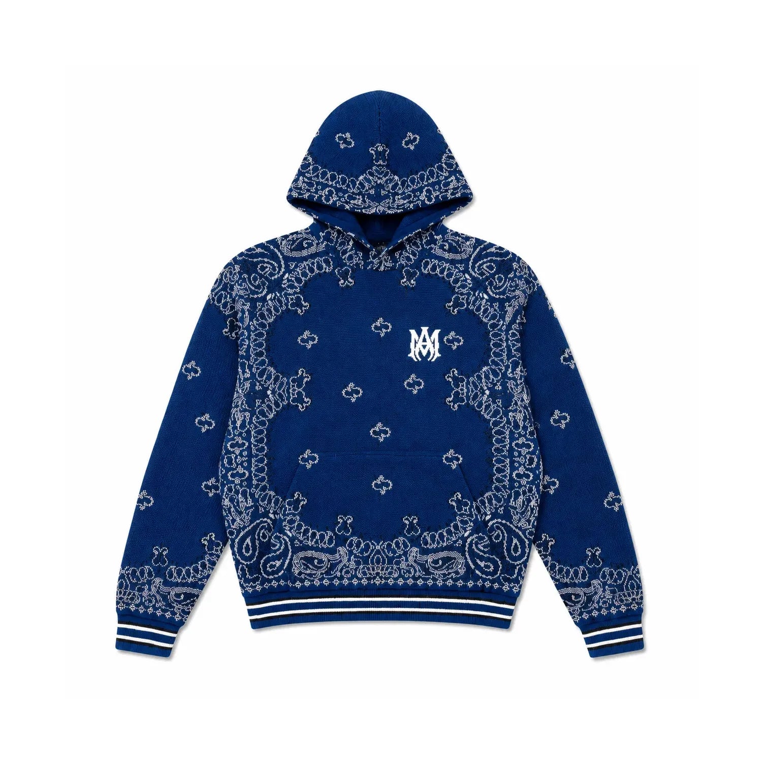 AMIRI Blue Bandana B-Ball Hoodie