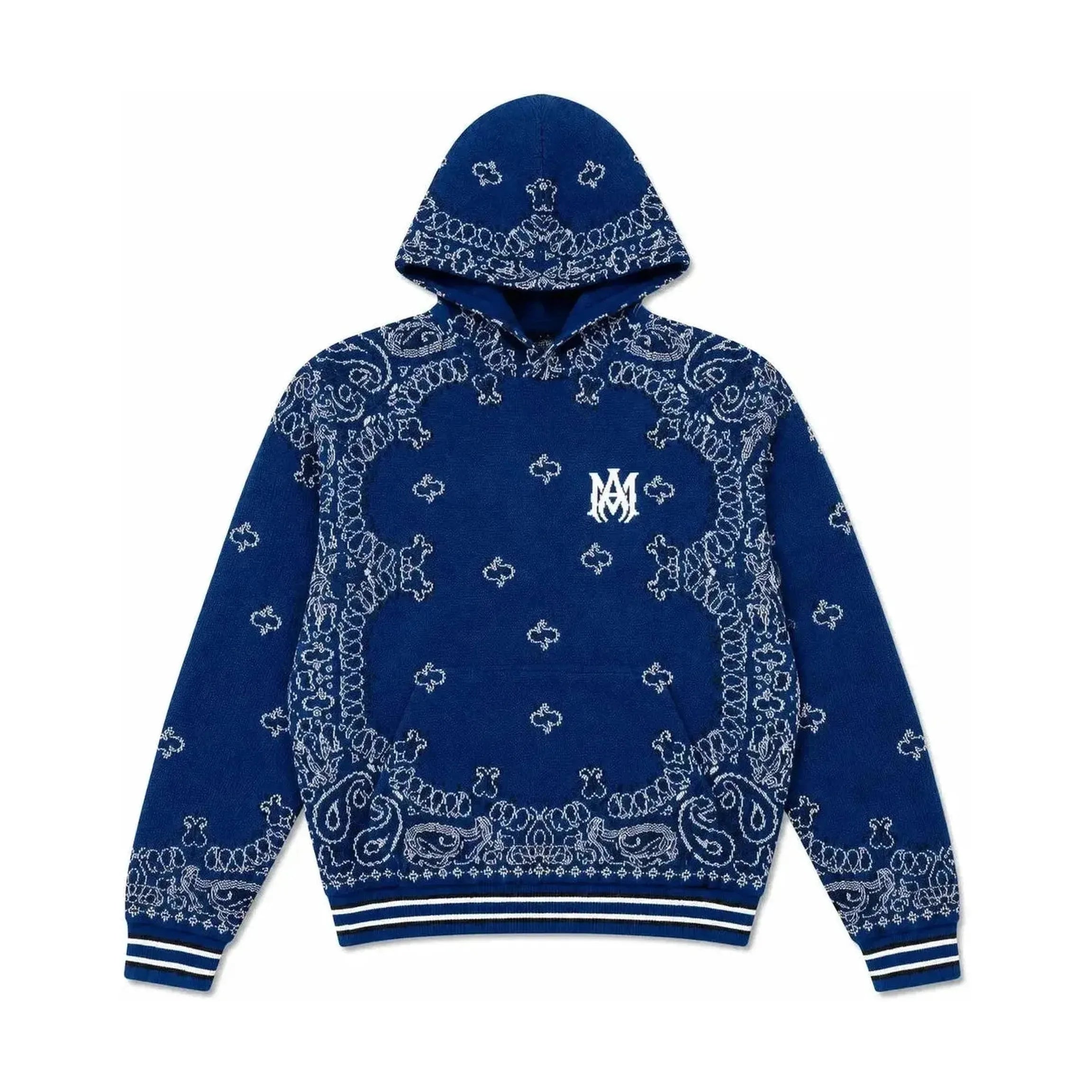 AMIRI Blue Bandana B-Ball Hoodie