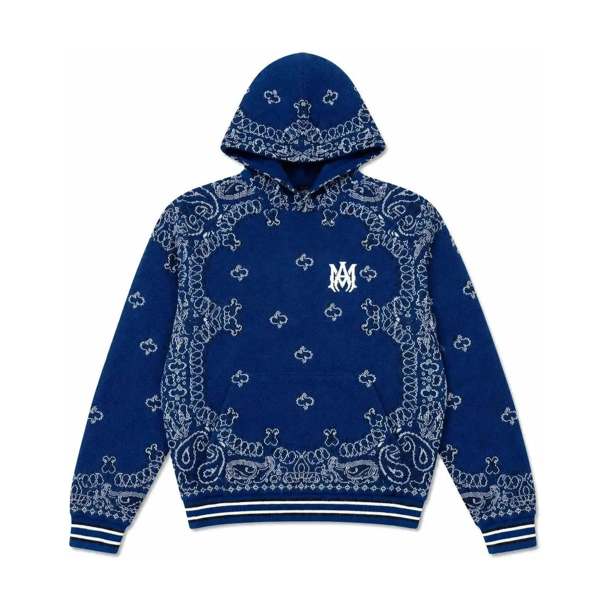 AMIRI Blue Bandana B-Ball Hoodie