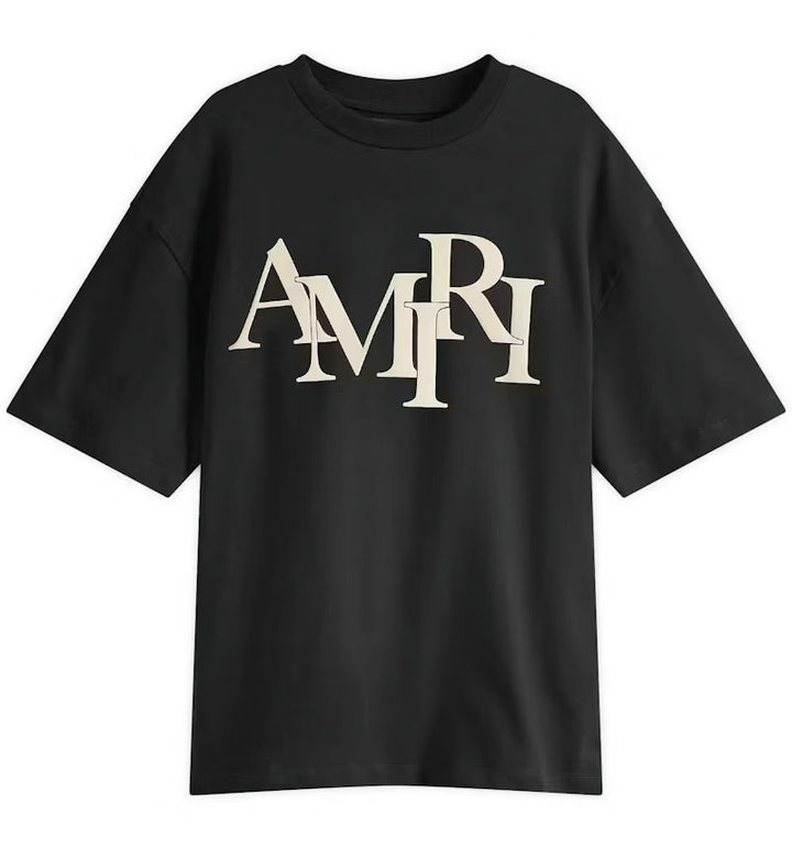 AMIRI Staggered-Logo T-Shirt in Black