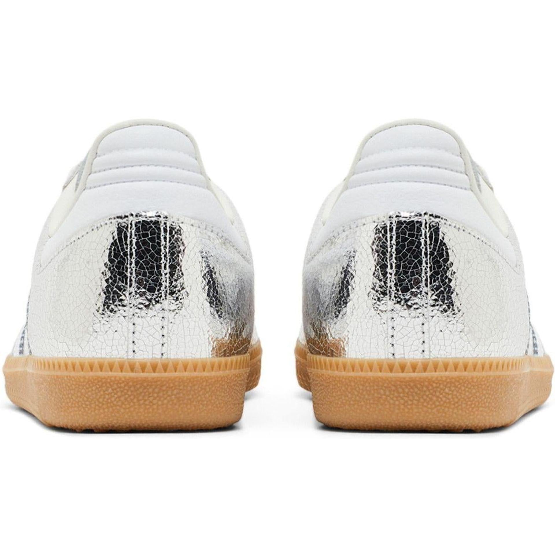 Adidas Samba OG Silver Metallic Cracked Leather (Women's)