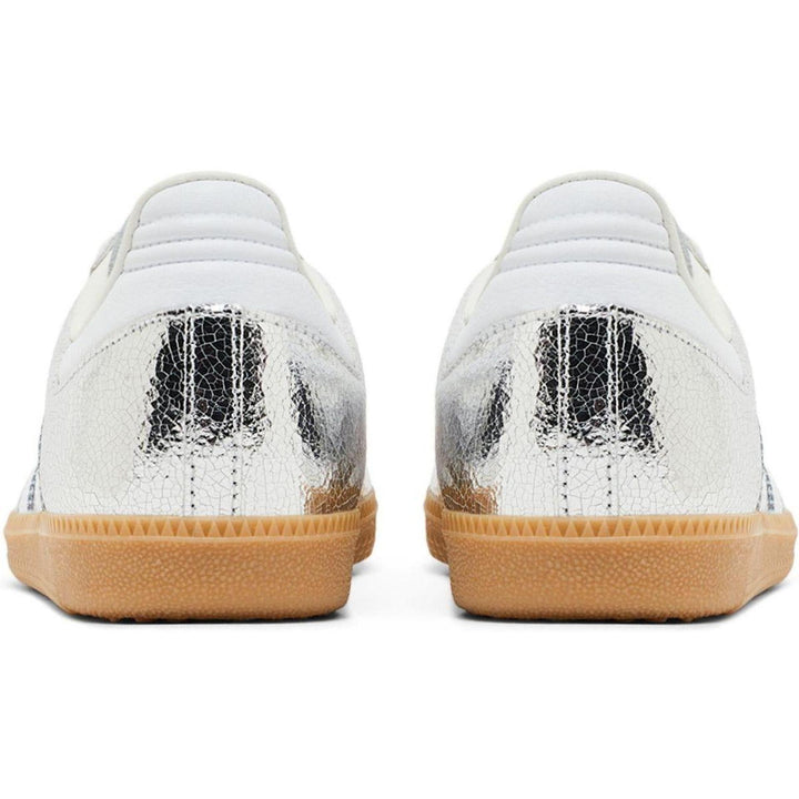 Adidas Samba OG Silver Metallic Cracked Leather (Women's)