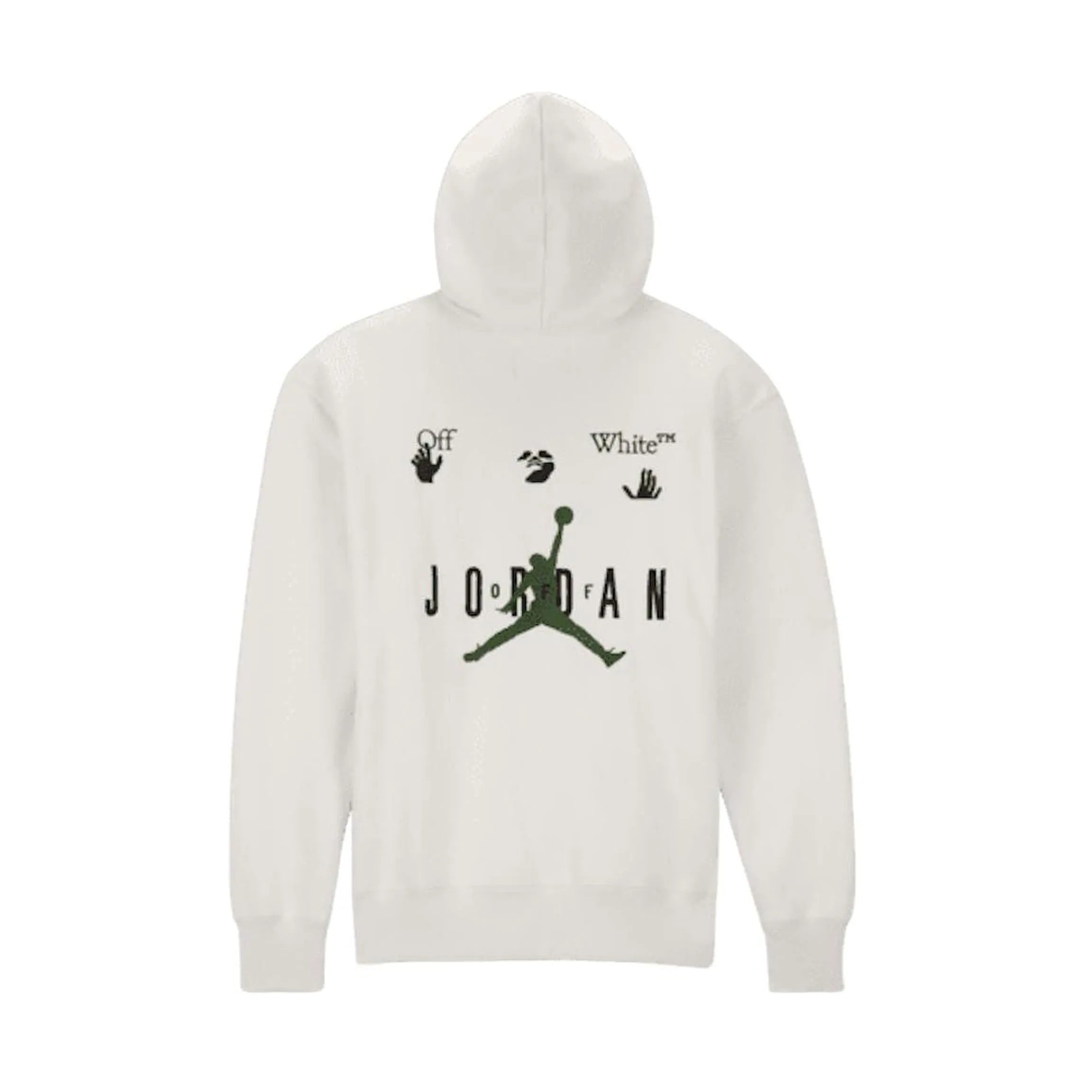 Air Jordan X Off White Logo Print White Hoodie