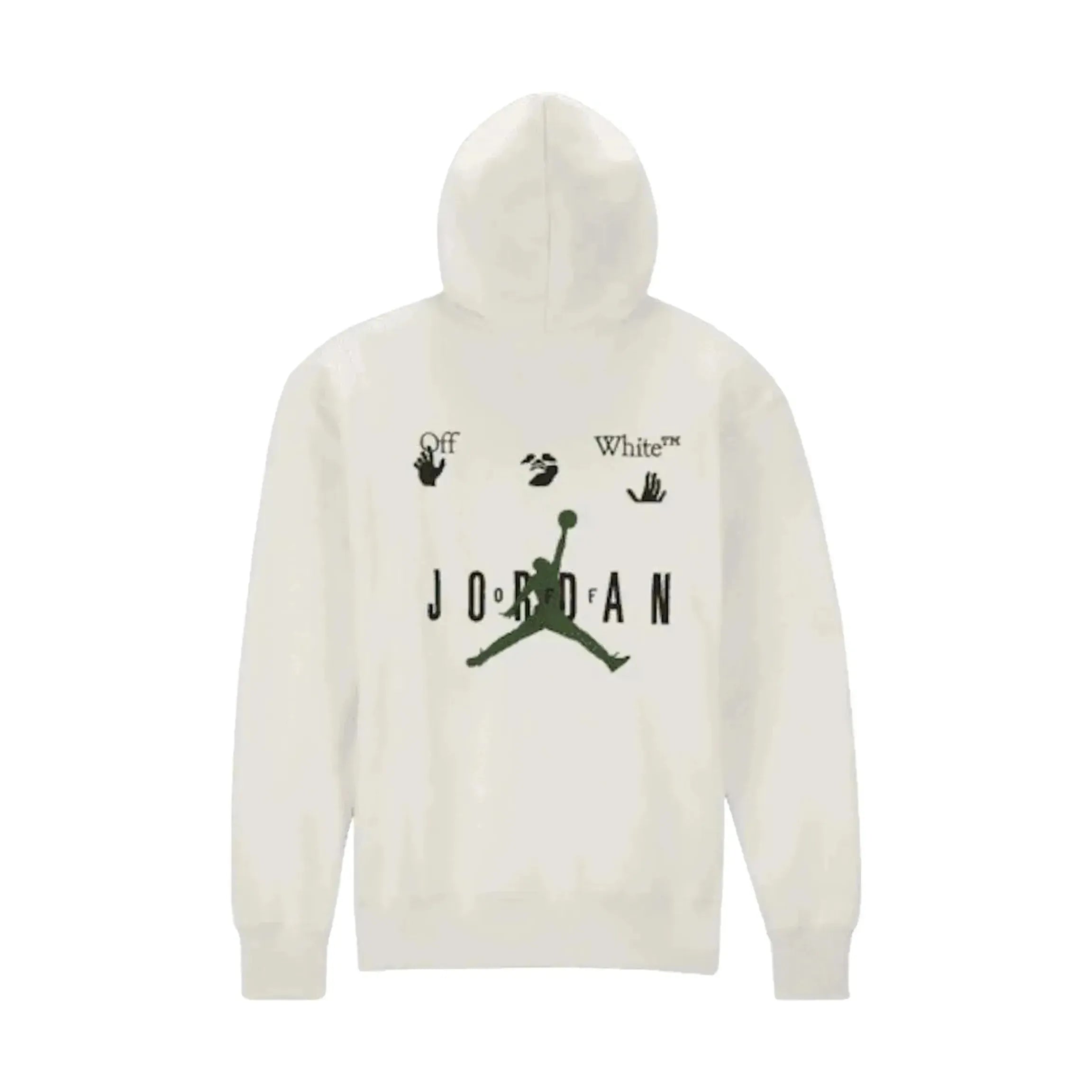 Air Jordan X Off White Logo Print White Hoodie