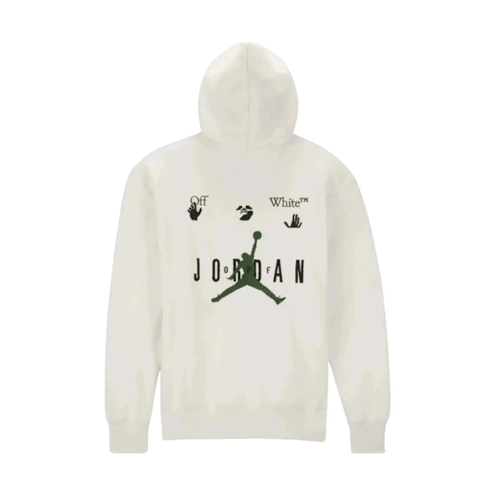 Air Jordan X Off White Logo Print White Hoodie
