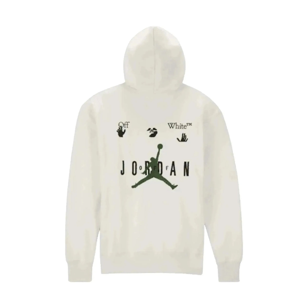 Air Jordan X Off White Logo Print White Hoodie