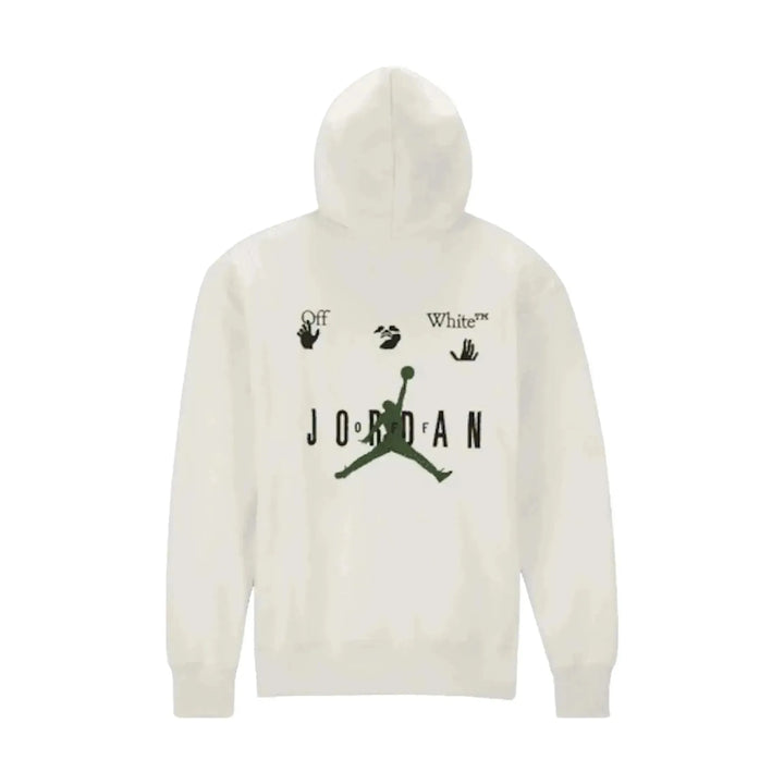 Air Jordan X Off White Logo Print White Hoodie