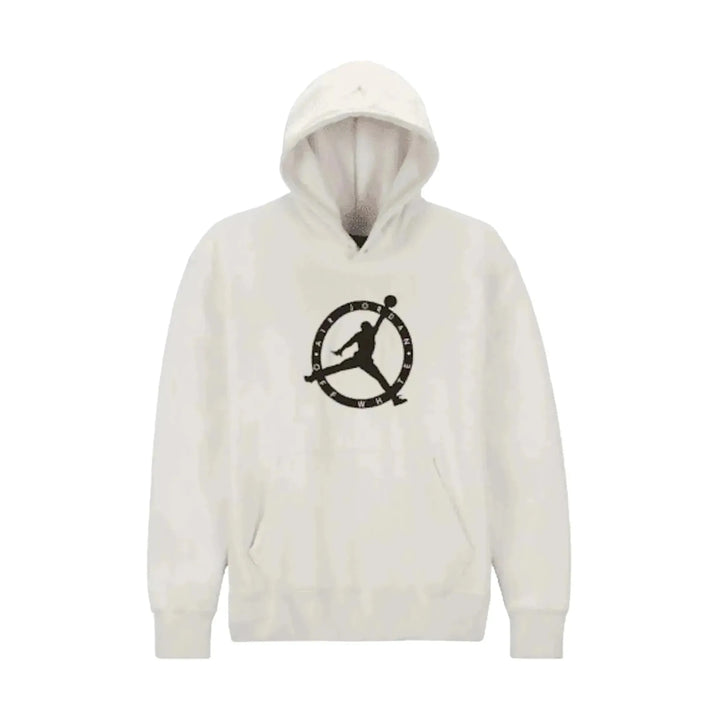 Air Jordan X Off White Logo Print White Hoodie