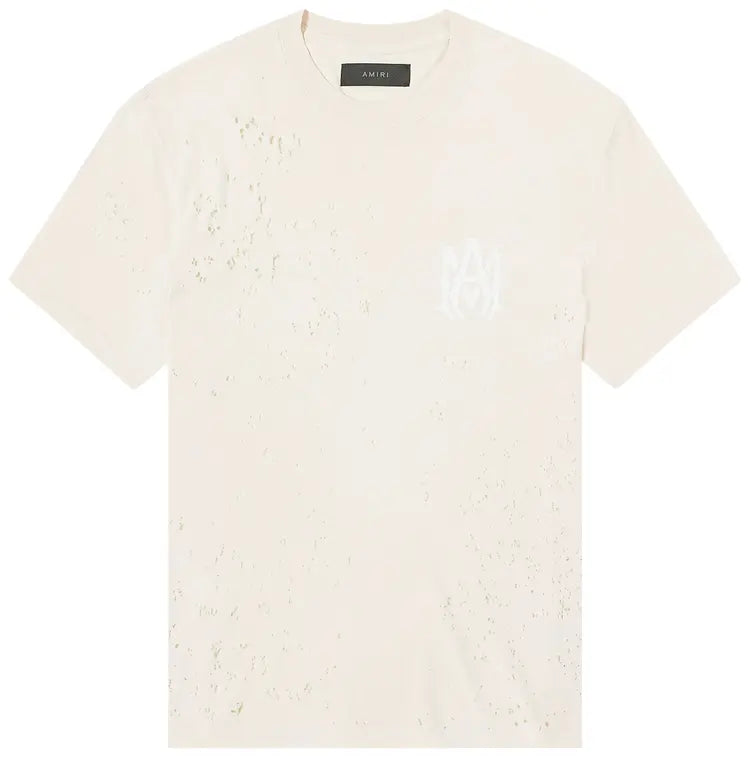 Amiri Washed Shotgun Tee cream