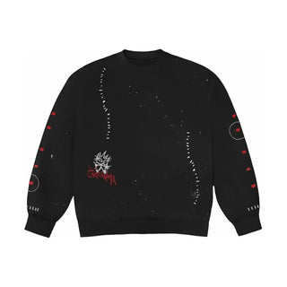 Cactus Jack by Travis Scott Stitched Crewneck Black