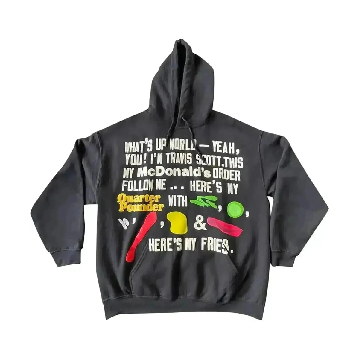 Cactus Jack by Travis Scott x Cactus Plant Flea Market Script Hoodie in black