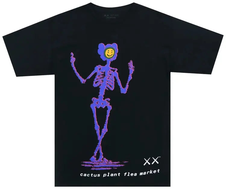 Cactus Plant Flea Market x KAWS Black T-Shirt