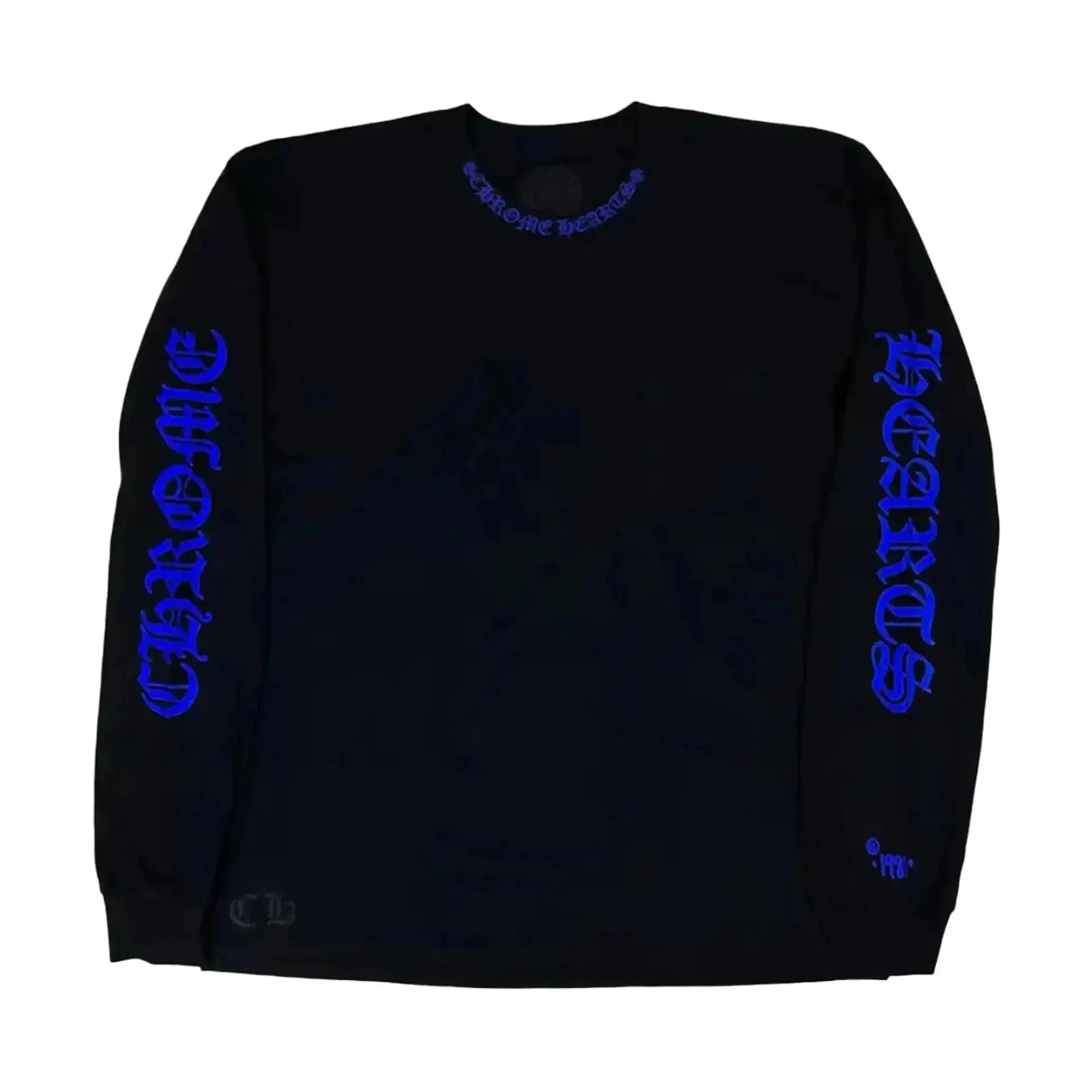 Chrome Hearts 1988 Neck Logo Long Sleeve T-shirt Black/Blue