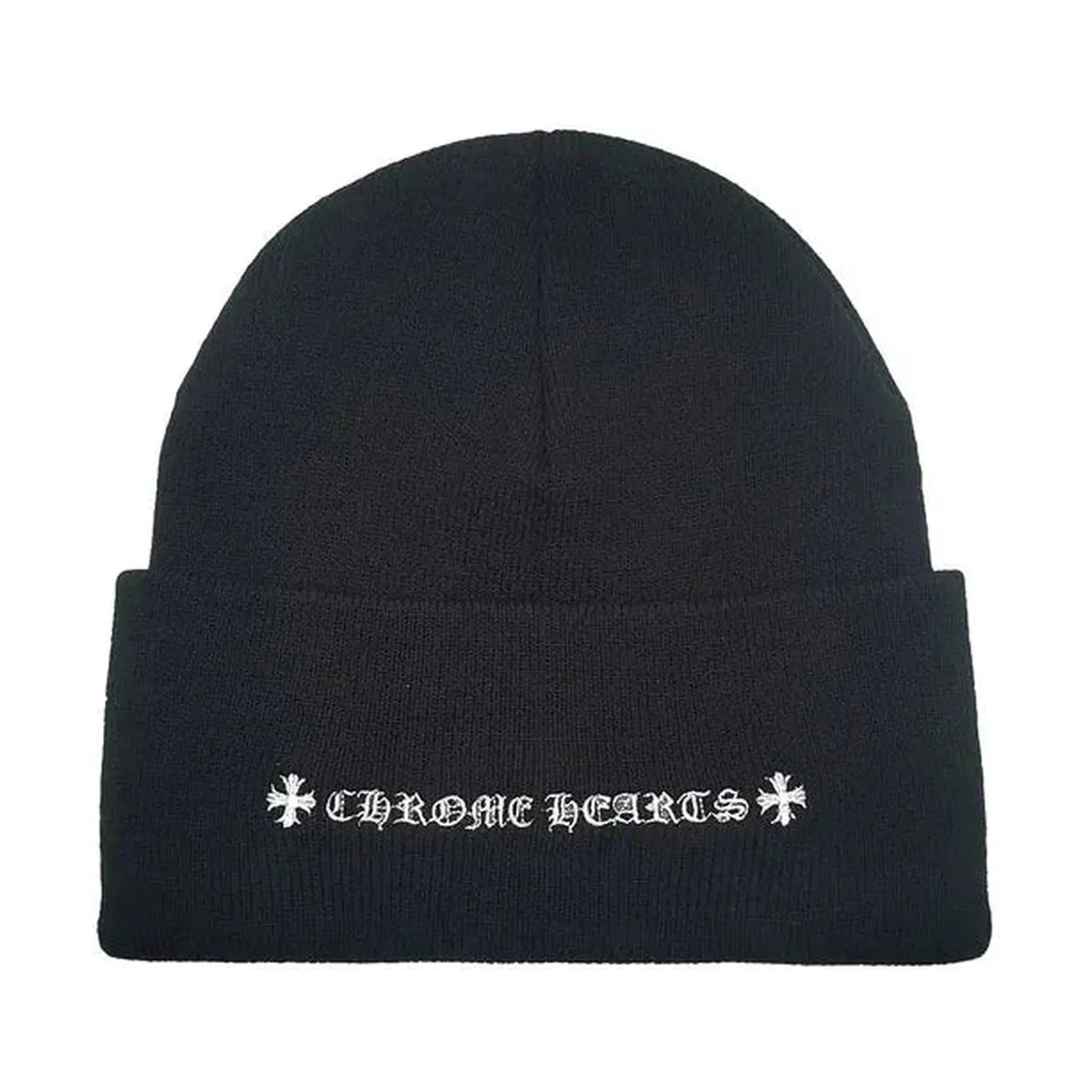Chrome Hearts Embroidered CH Logo Black Beanie