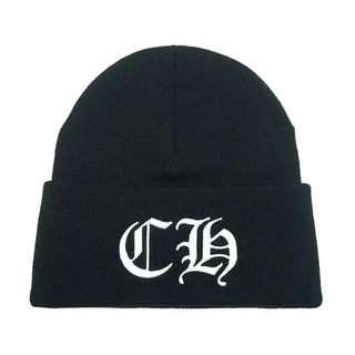 Chrome Hearts Embroidered CH Logo Black Beanie
