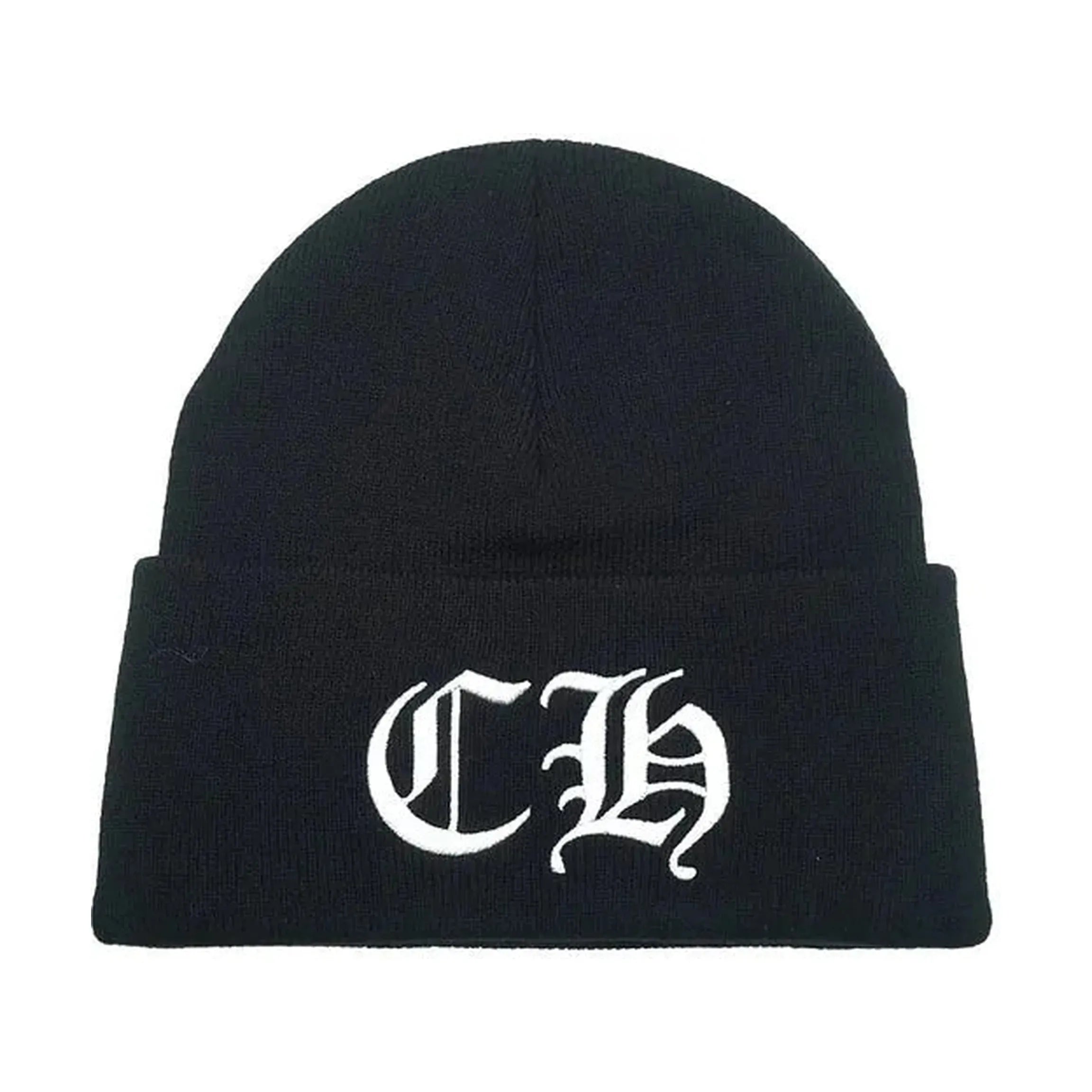 Chrome Hearts Embroidered CH Logo Black Beanie