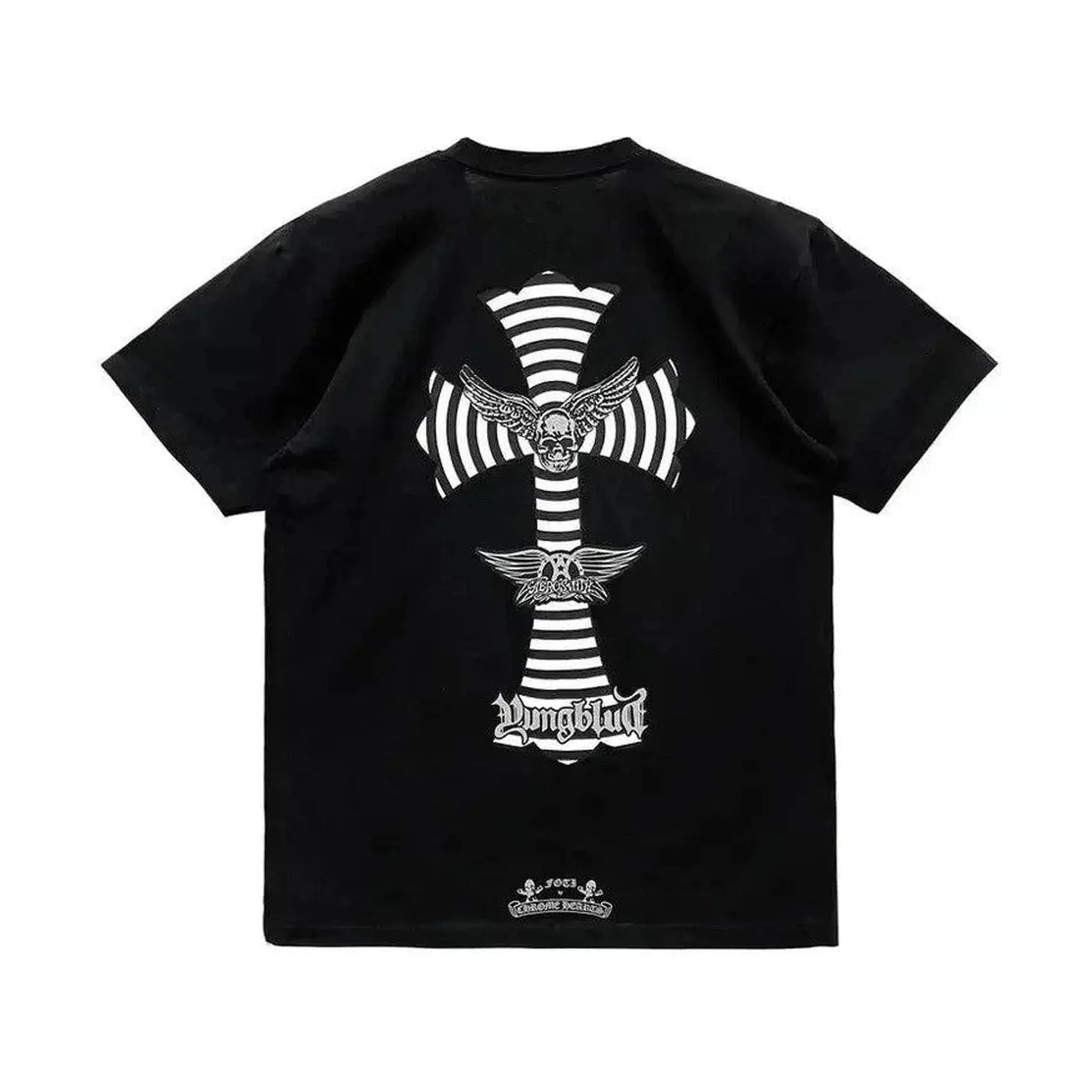 Chrome Hearts Foti X Youngblud X Aerosmith Black T-Shirt
