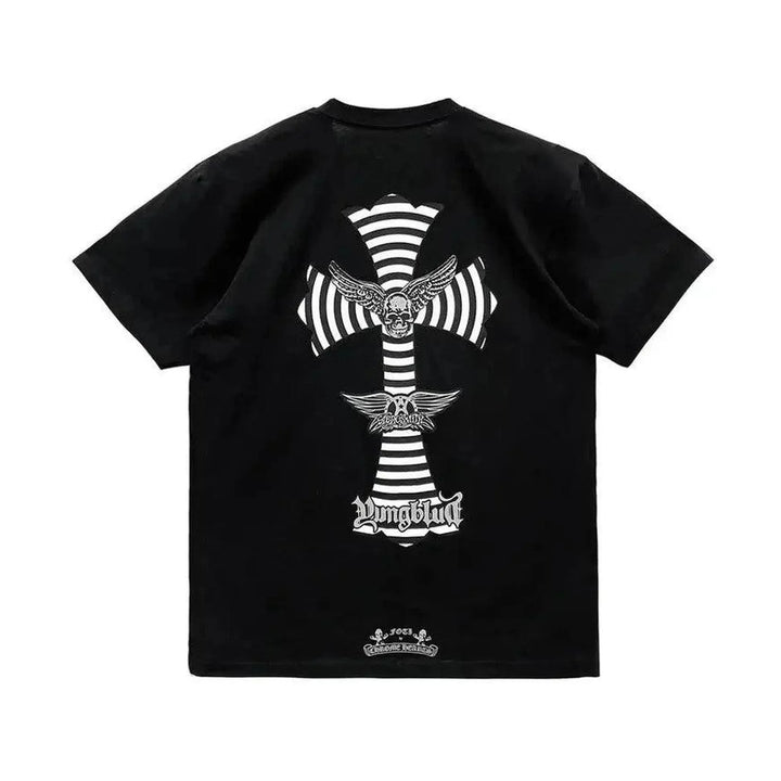 Chrome Hearts Foti X Youngblud X Aerosmith Black T-Shirt