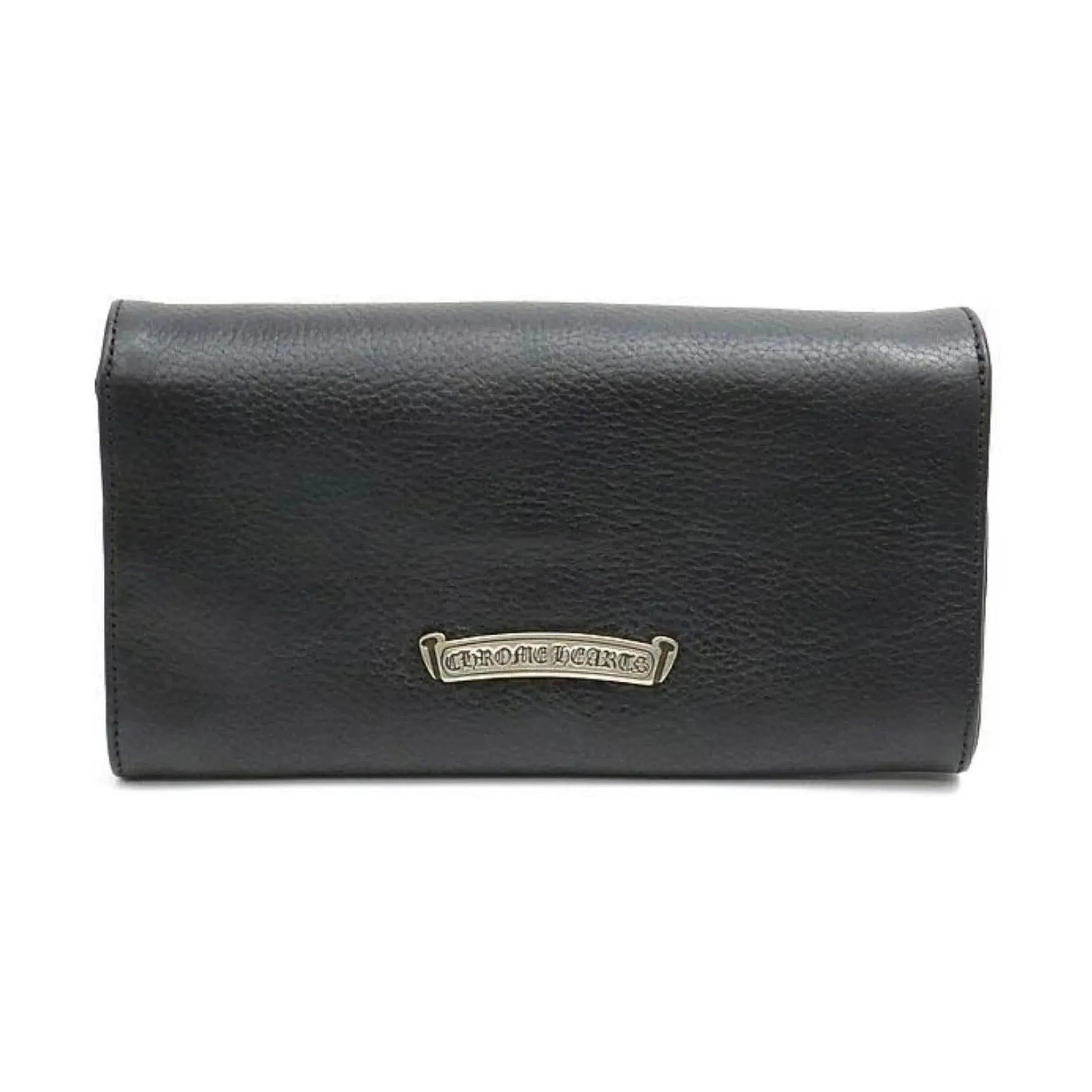 Chrome Hearts Judy Wallet Black Leather