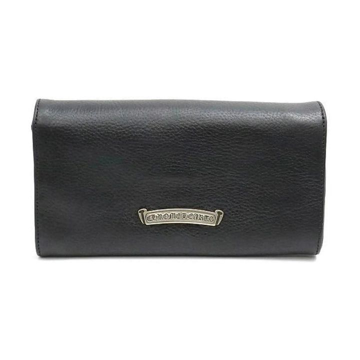 Chrome Hearts Judy Wallet Black Leather