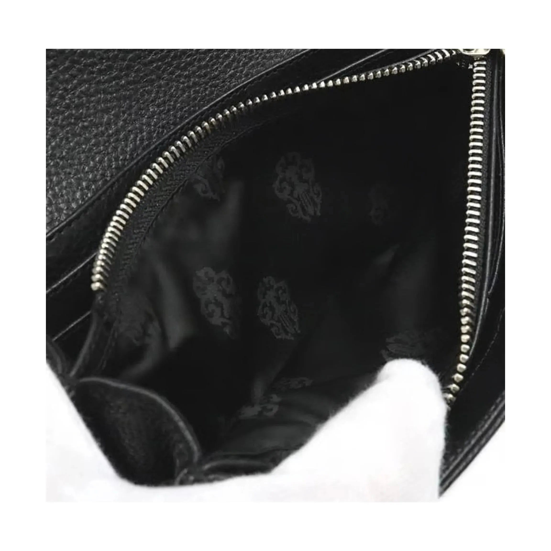 Chrome Hearts Judy Wallet Black Leather