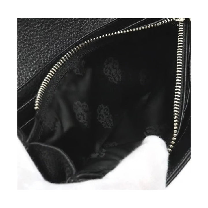 Chrome Hearts Judy Wallet Black Leather